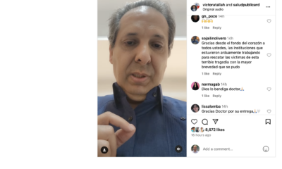 El Ministro de Salud de la República Dominicana, Víctor Atallah, ha recibido numerosas muestras de aprecio y gratitud a través de comentarios en redes sociales